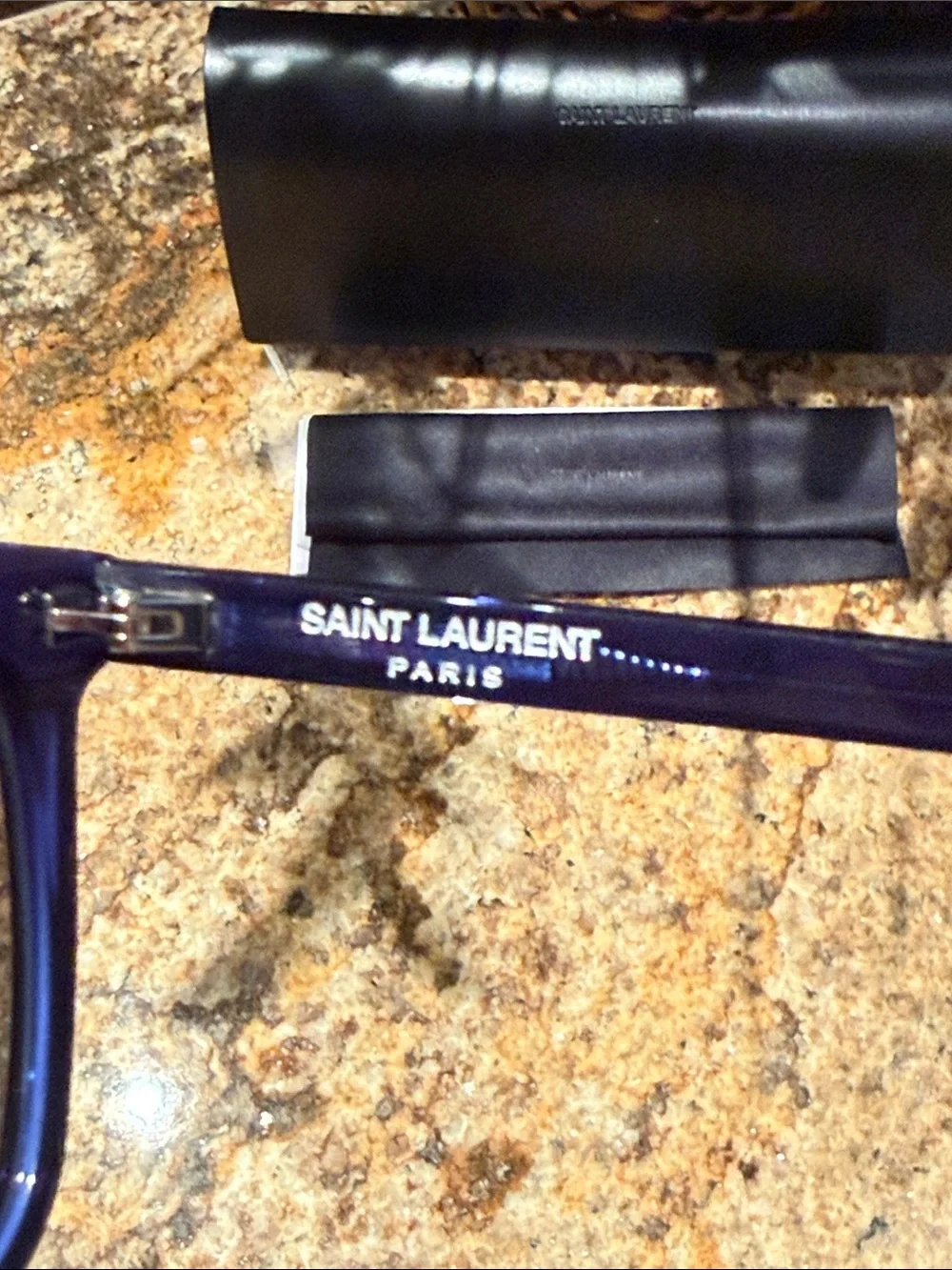 Saint Laurent Sunglasses SL116K Blue Blue Silver NEW
